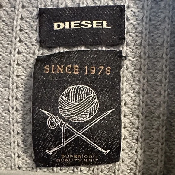 Deisel Grey and Blue Knit Jacket - Picture 2 of 4